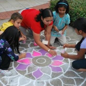 Creating Rangoli Patterns for Diwali With Kids