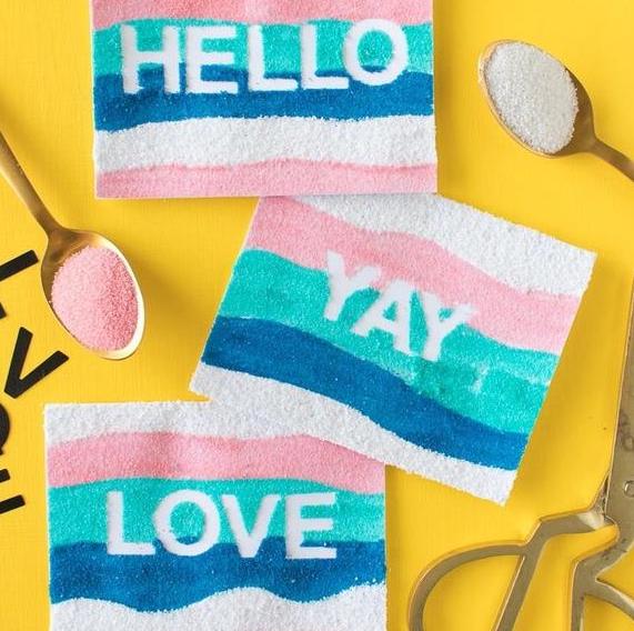 DIY Greeting Card With Coloured Sand